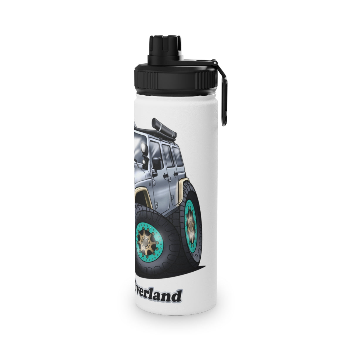 JeepFam Stainless Steel Water Bottle, Sports Lid