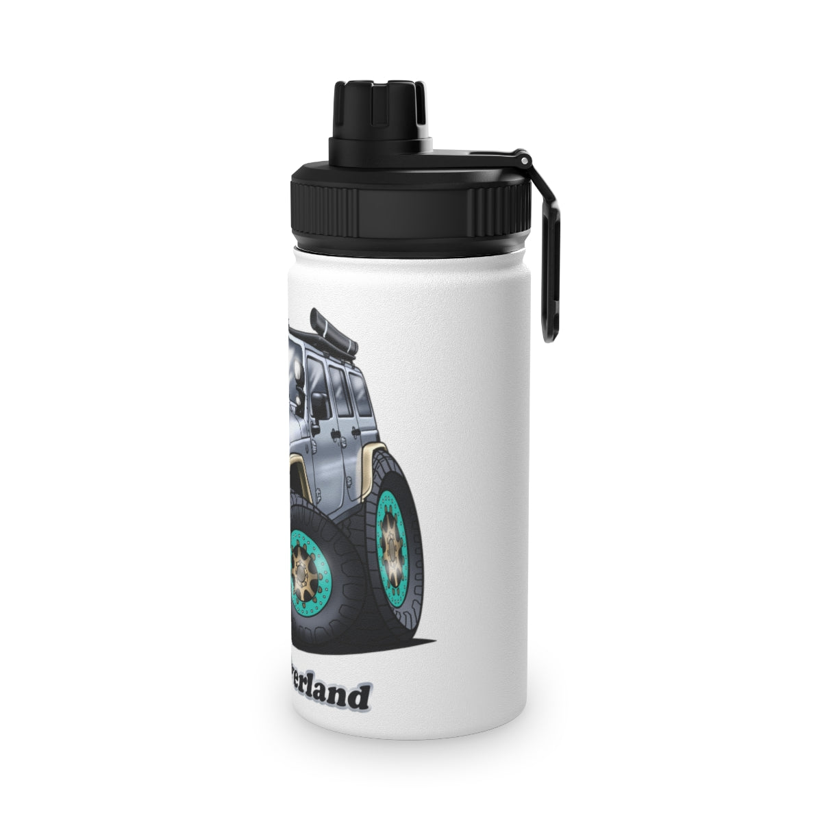 JeepFam Stainless Steel Water Bottle, Sports Lid